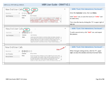 MS Access web application training manual demonstrating CRUD operations and record editing.