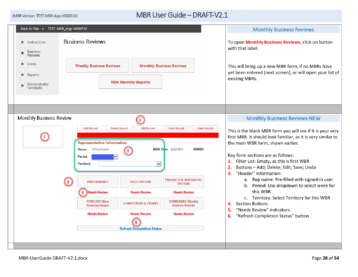 MS Access web application user guide demonstrating navigation and drop-down list functions within a sample CRM system.