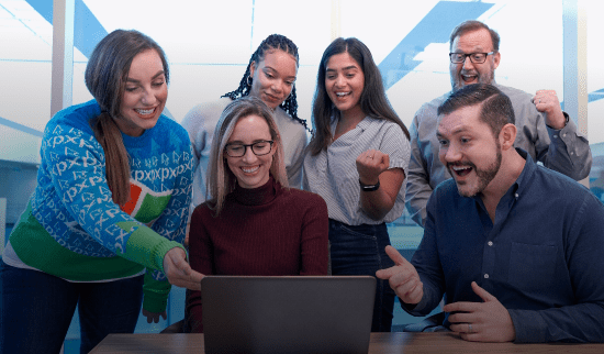 Help4Access team celebrating successful Microsoft Access database migration to SQL Server.