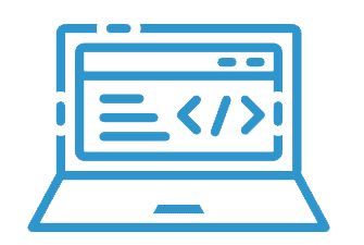 Laptop screen displaying code illustrating Microsoft Access application development.