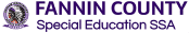Fannin County Special Education SSA logo and text.