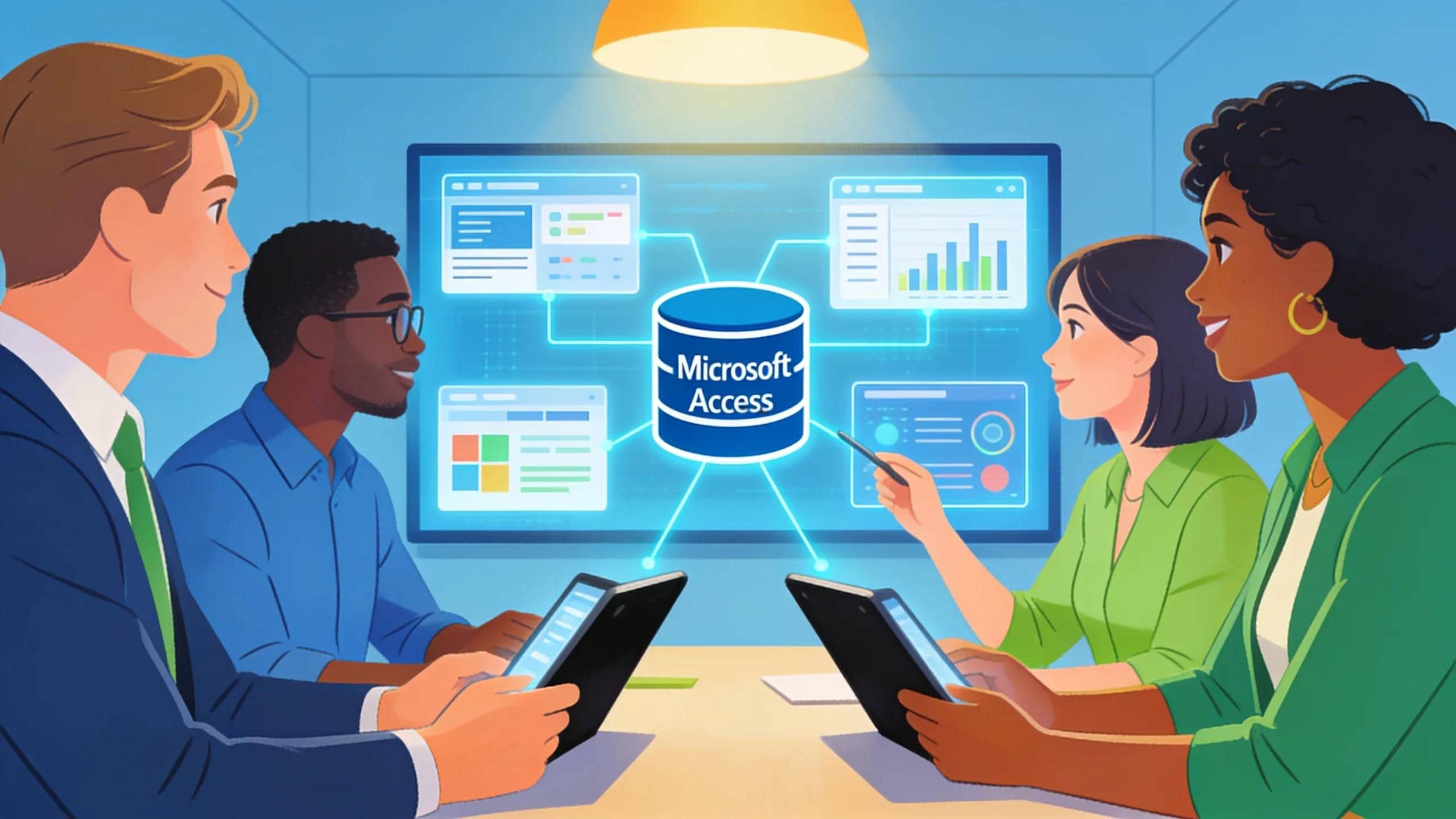 Help4Access team collaborating on Microsoft Access database integration and modernization solutions.